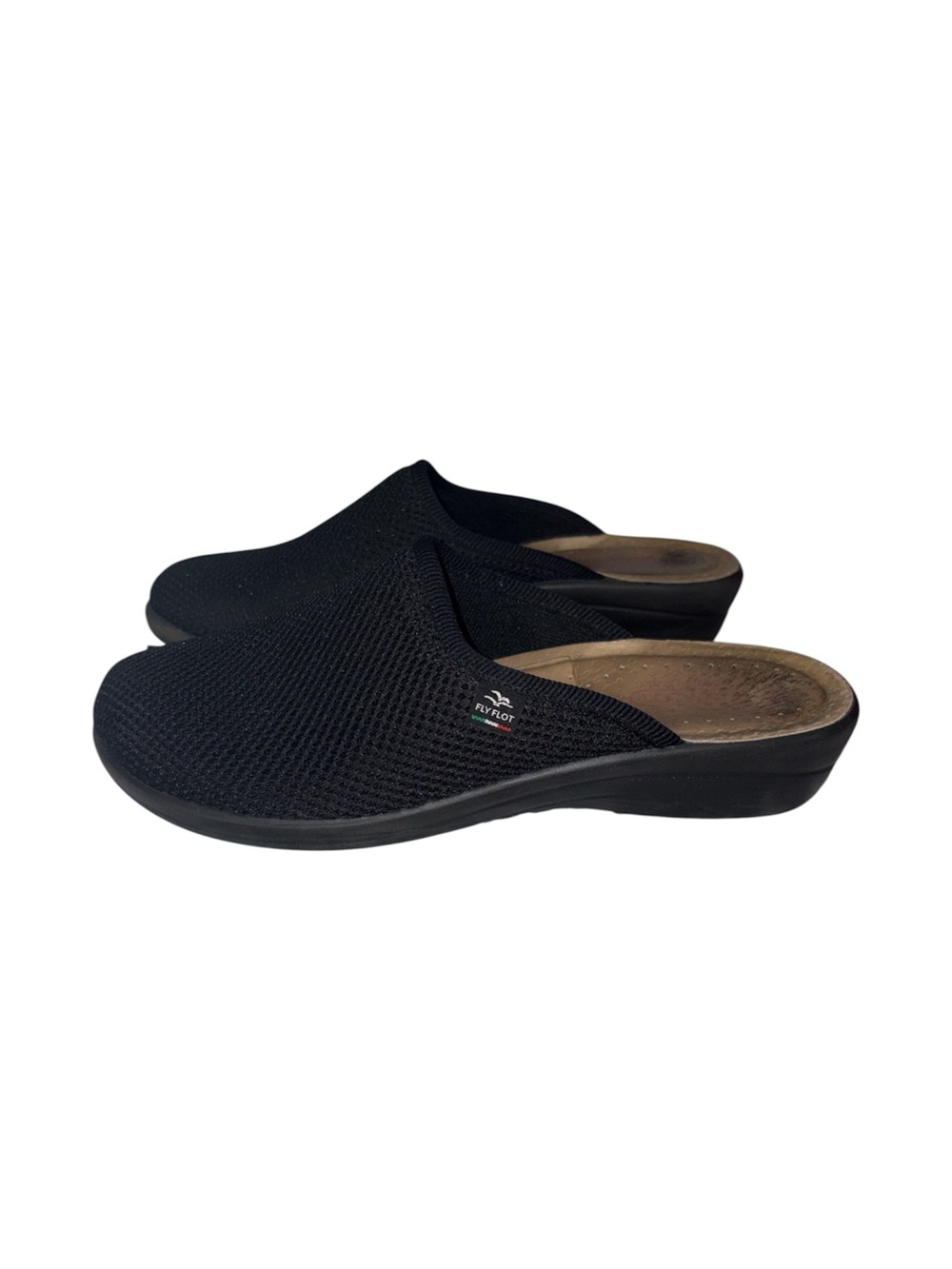 Fly Flot Women’s Black Comfort Mules Open-Back Slipper Size EU 41 US (9.5-10)